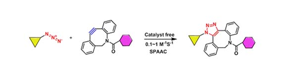 Figure 3. SPAAC reaction of dibenzocyclooctyne (DBCO) with azide